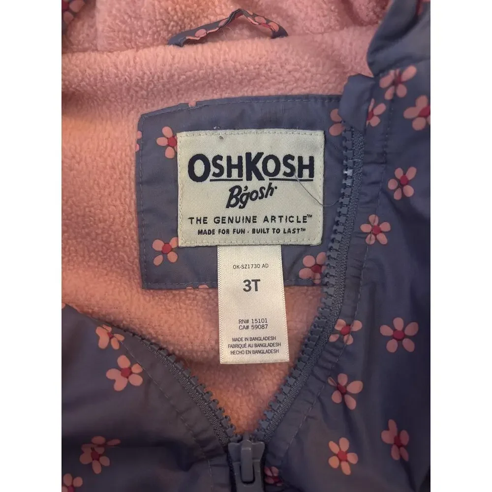 OSHKOSH B’GOSH FLEECE lined jacket girls 3T like new